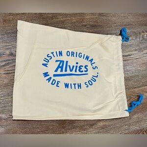 Austin Originals Alvies - Made with Soul Cream & Blue Drawstring Bag